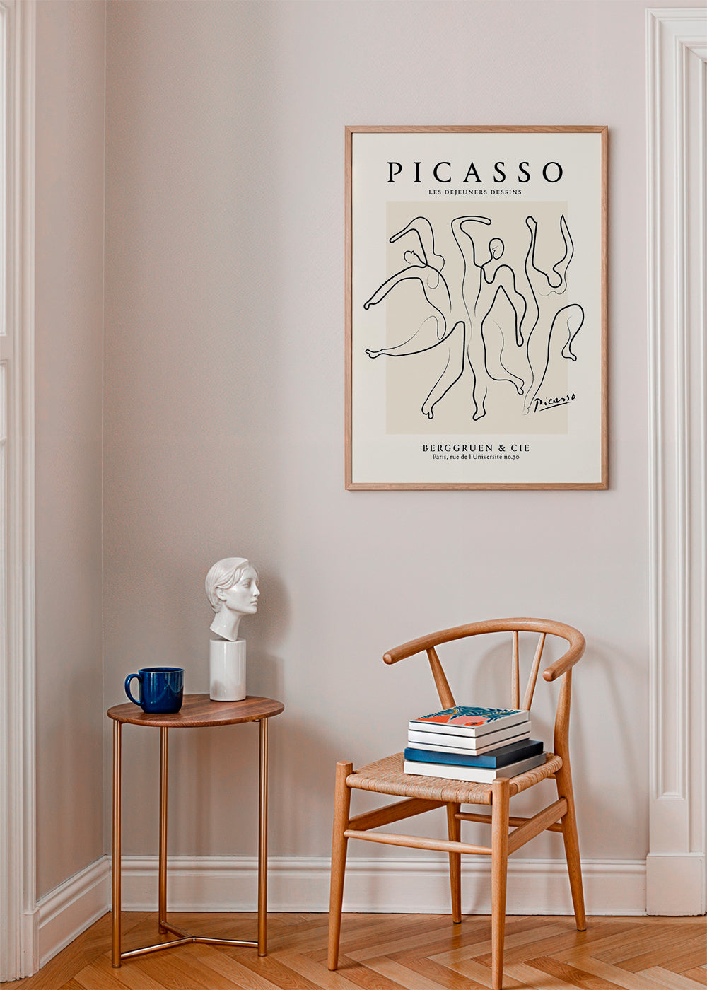 Illustration med kontinuerlig linje i Picassostil