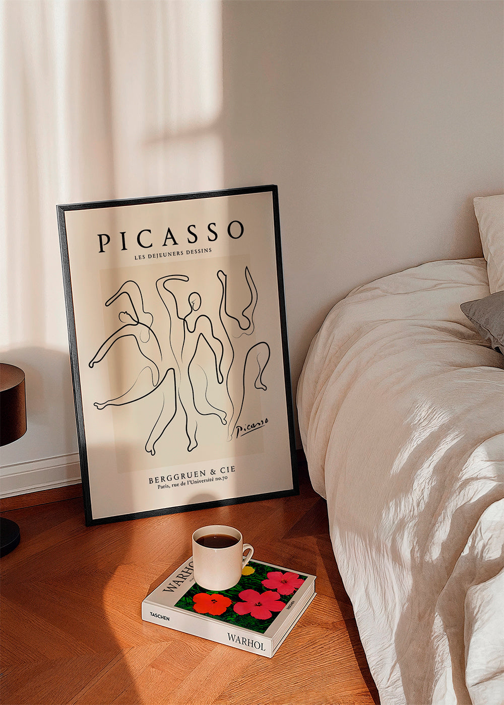 Illustration med kontinuerlig linje i Picassostil