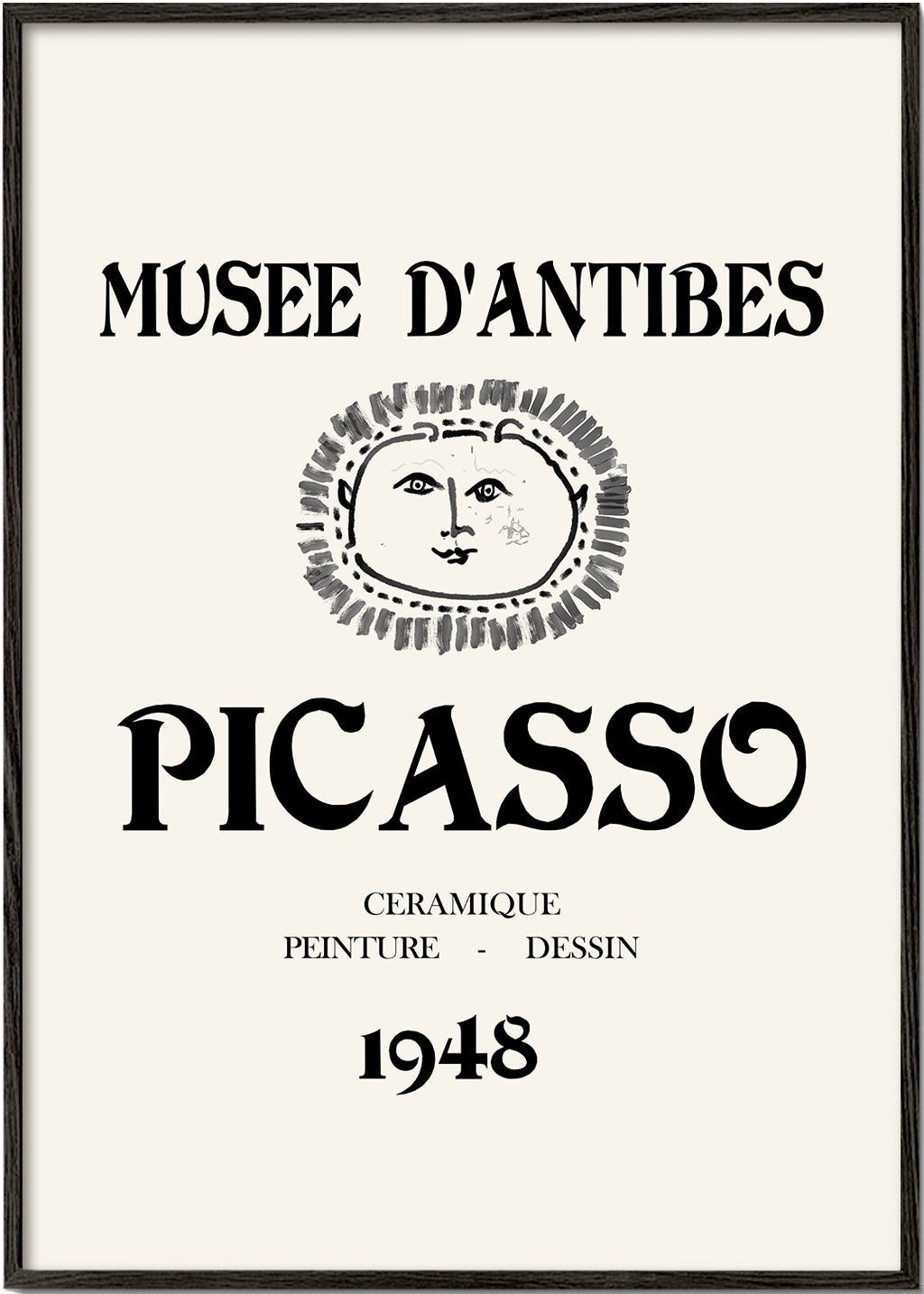 Vintage affisch Musée d'Antibes Picasso 1948