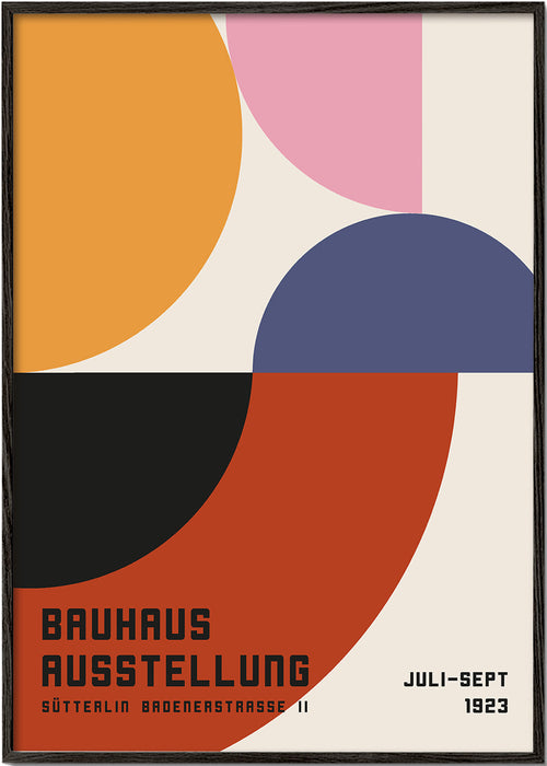 Vintage Bauhaus-affisch med geometriska former