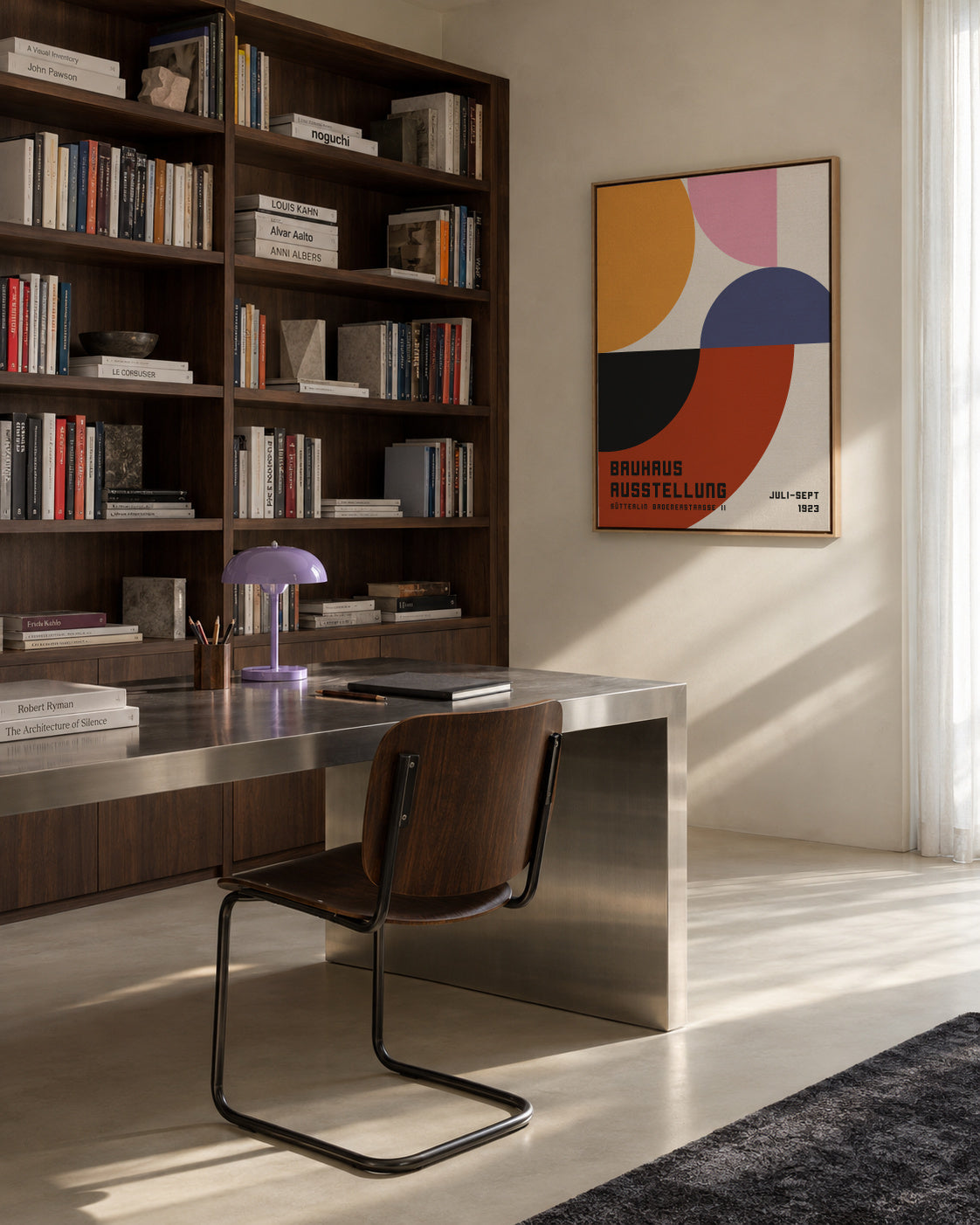 Bauhaus Exhibition Poster 1923 - Framed canvas in an interior