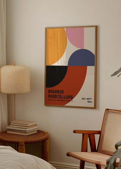 Vintage Bauhaus-affisch med geometriska former