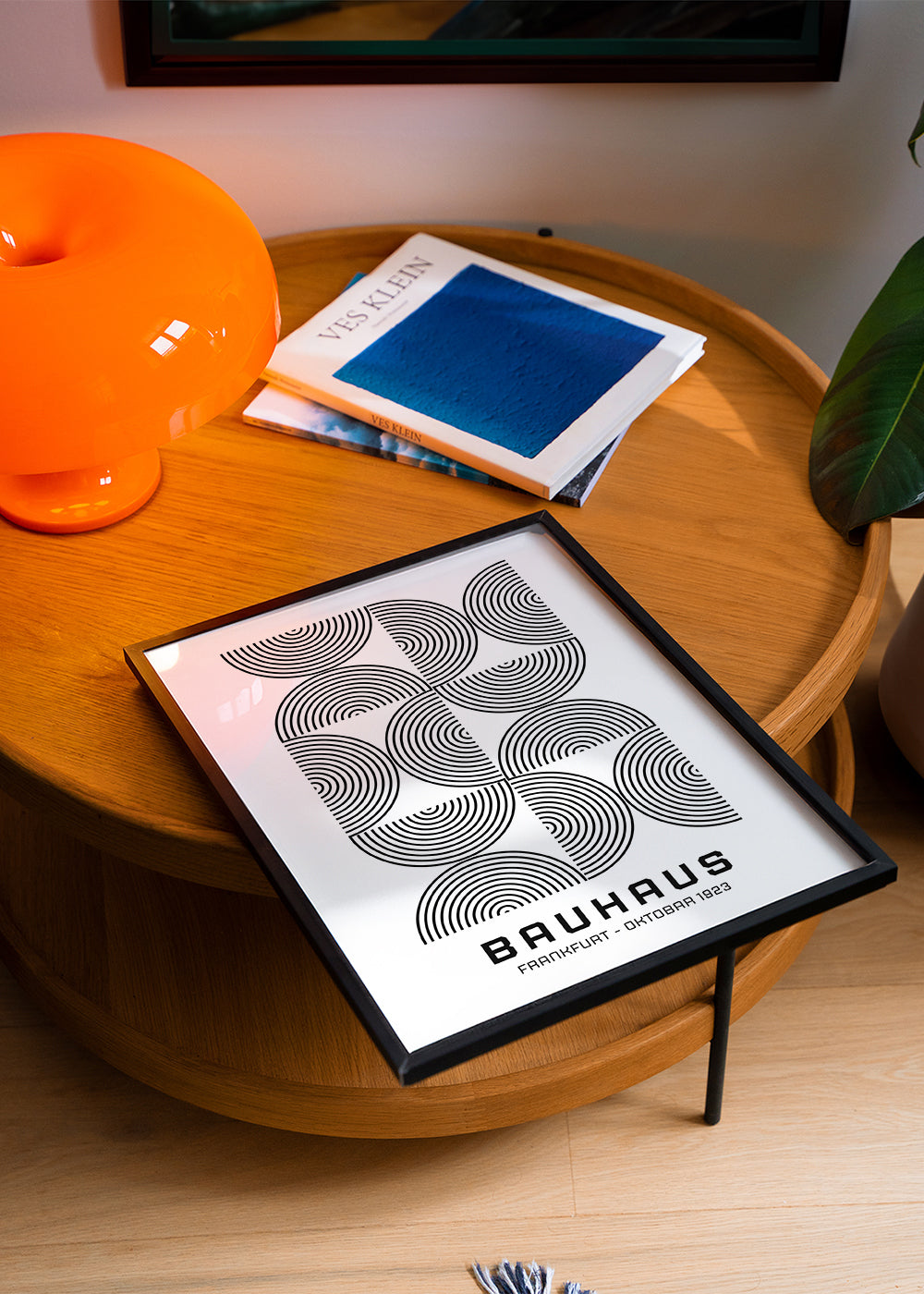 Geometrisk affisch Bauhaus koncentriska cirklar