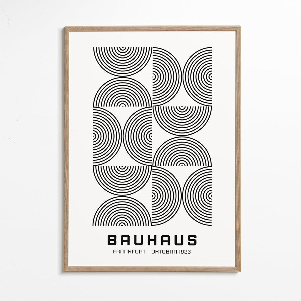 Geometrisk affisch Bauhaus koncentriska cirklar