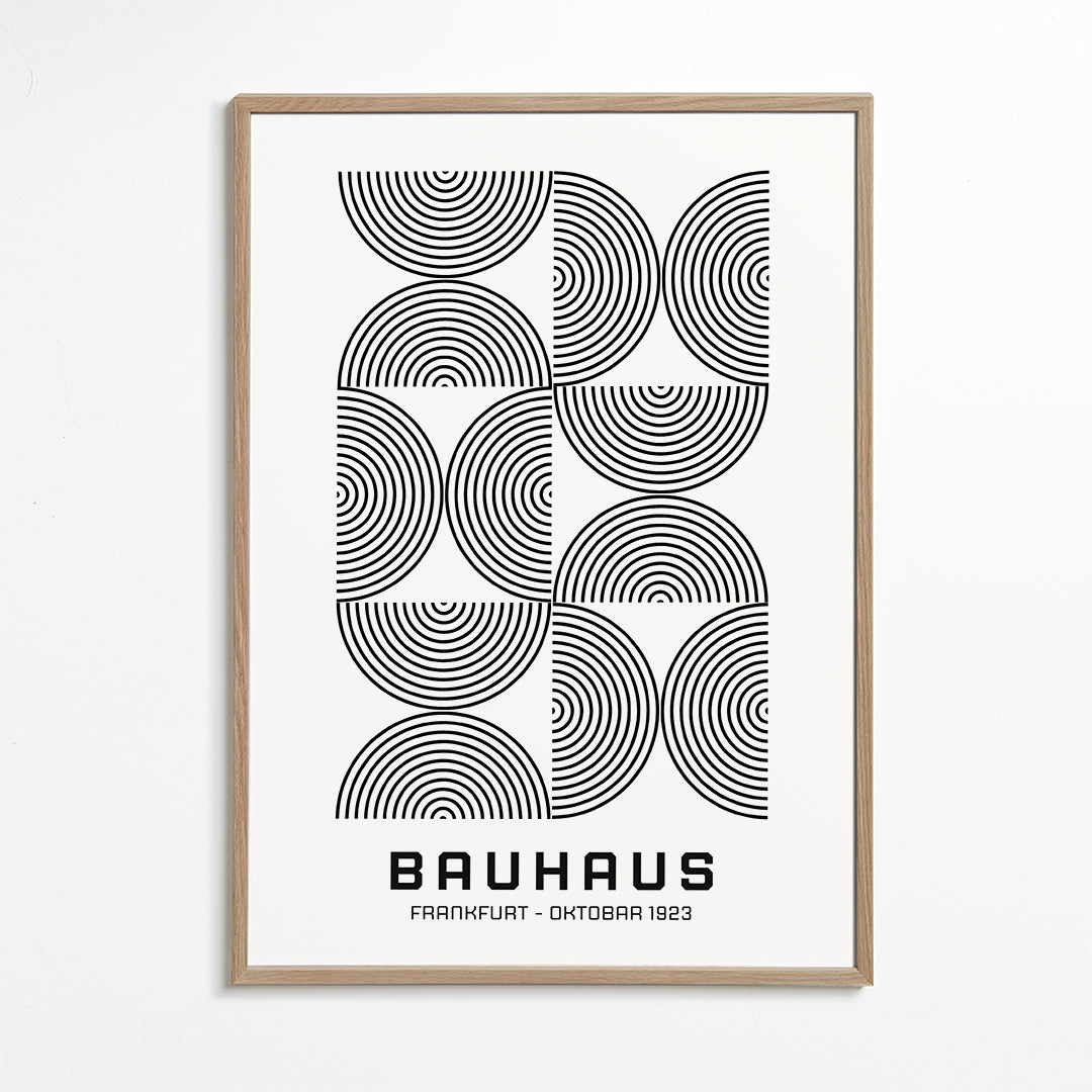 Geometrisk affisch Bauhaus koncentriska cirklar