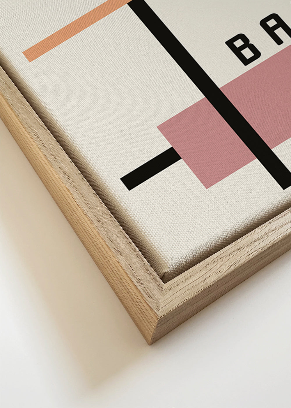 Geometriskt Bauhaus-poster med cirkelsol och axlar