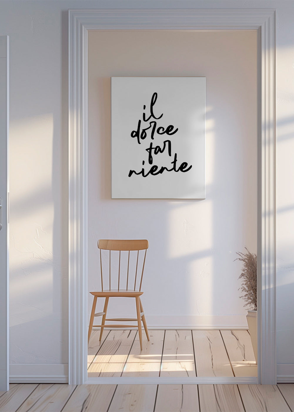 Minimalistisk poster il dolce far niente typografi