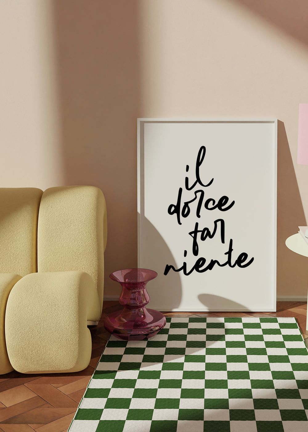 Minimalistisk poster il dolce far niente typografi