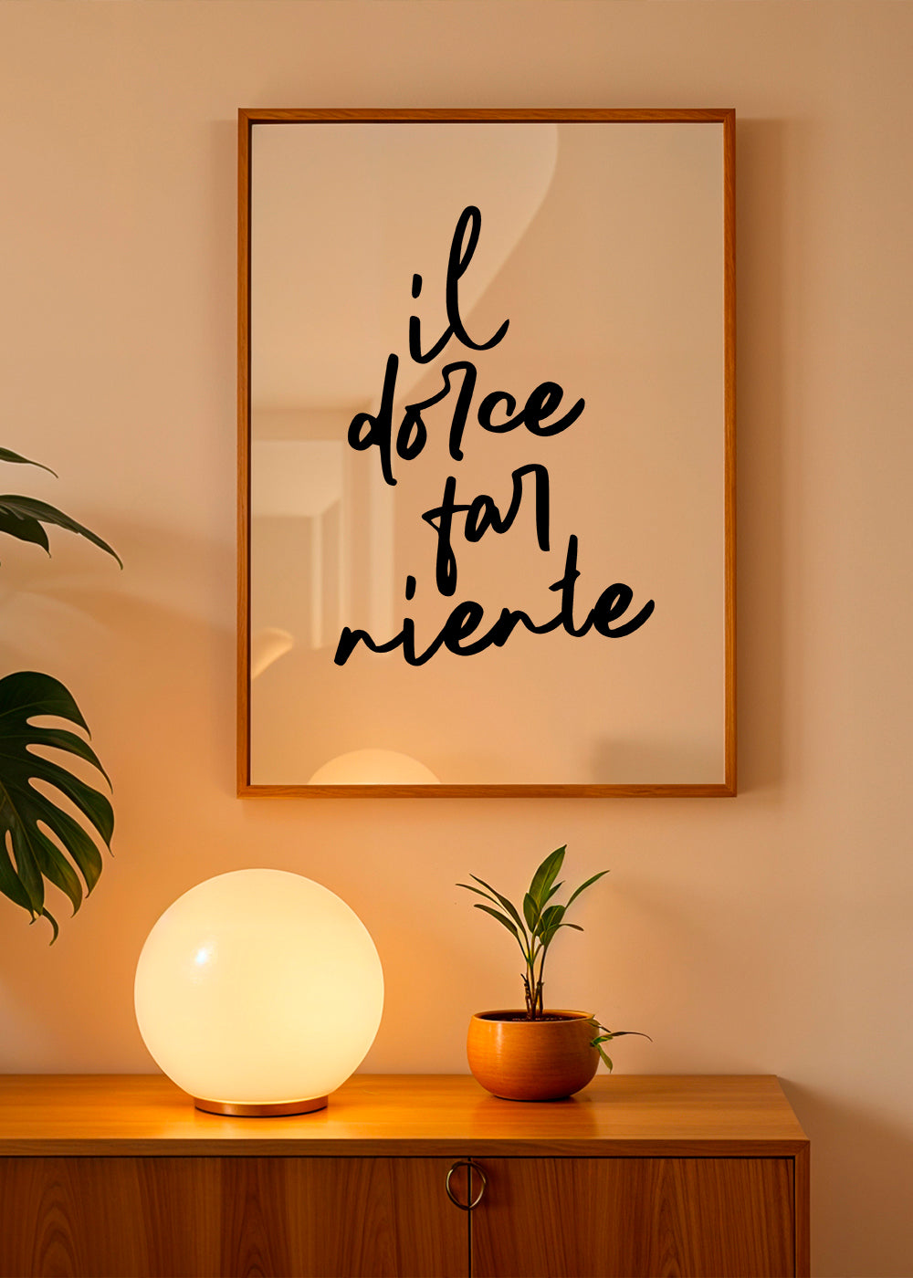 Minimalistisk poster il dolce far niente typografi