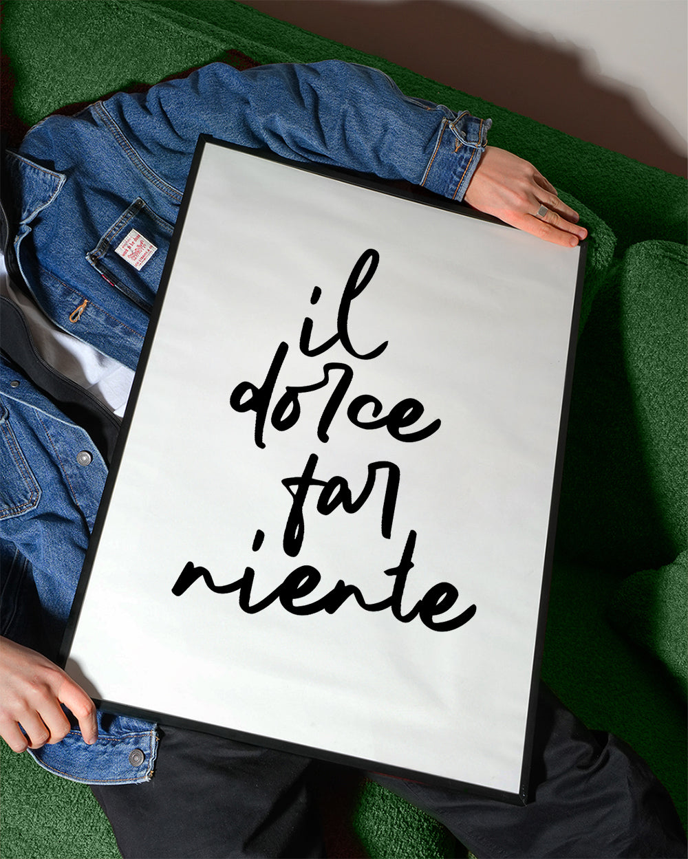Minimalistisk poster il dolce far niente typografi