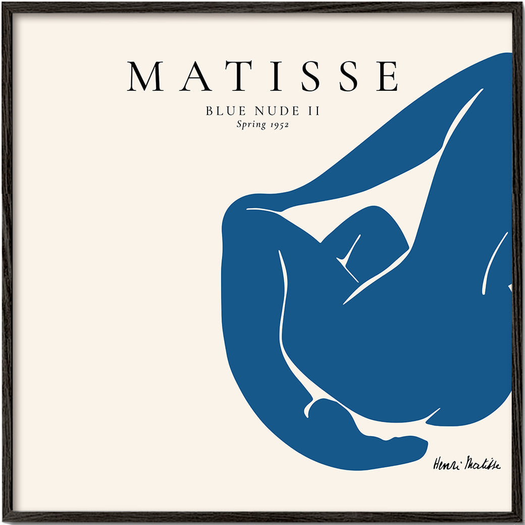 Blue Nude II-illustration med minimalistisk figur