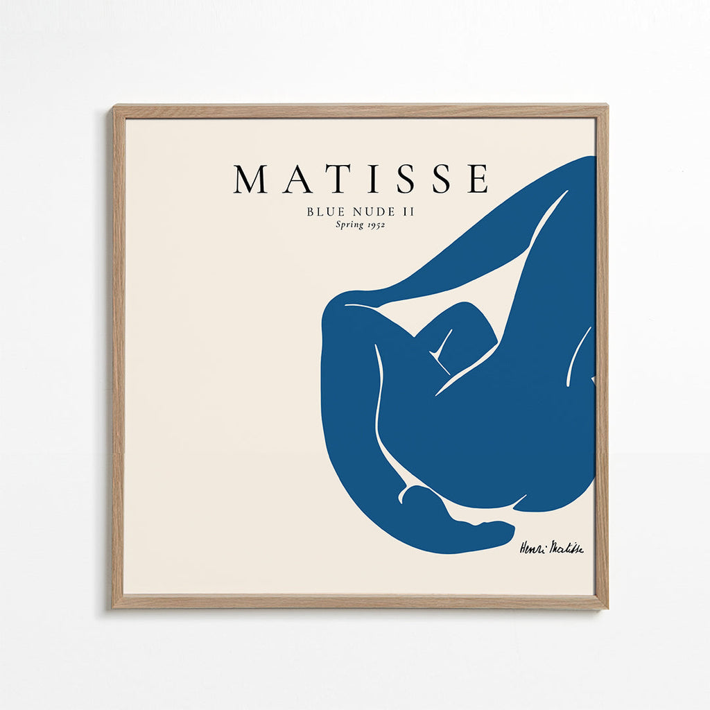 Blue Nude II-illustration med minimalistisk figur