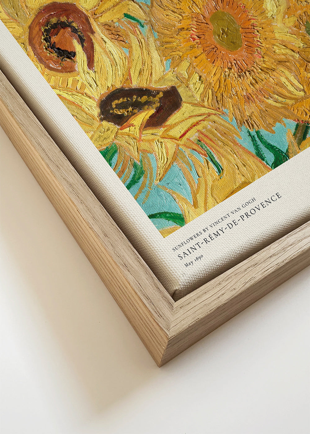 Botanisk poster Solrosor i impasto