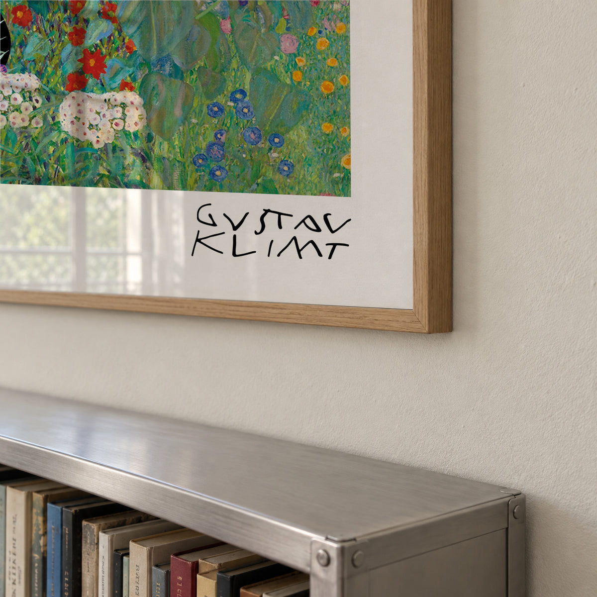 Gustav Klimt Garden Cat Print - Square - Framed poster detail