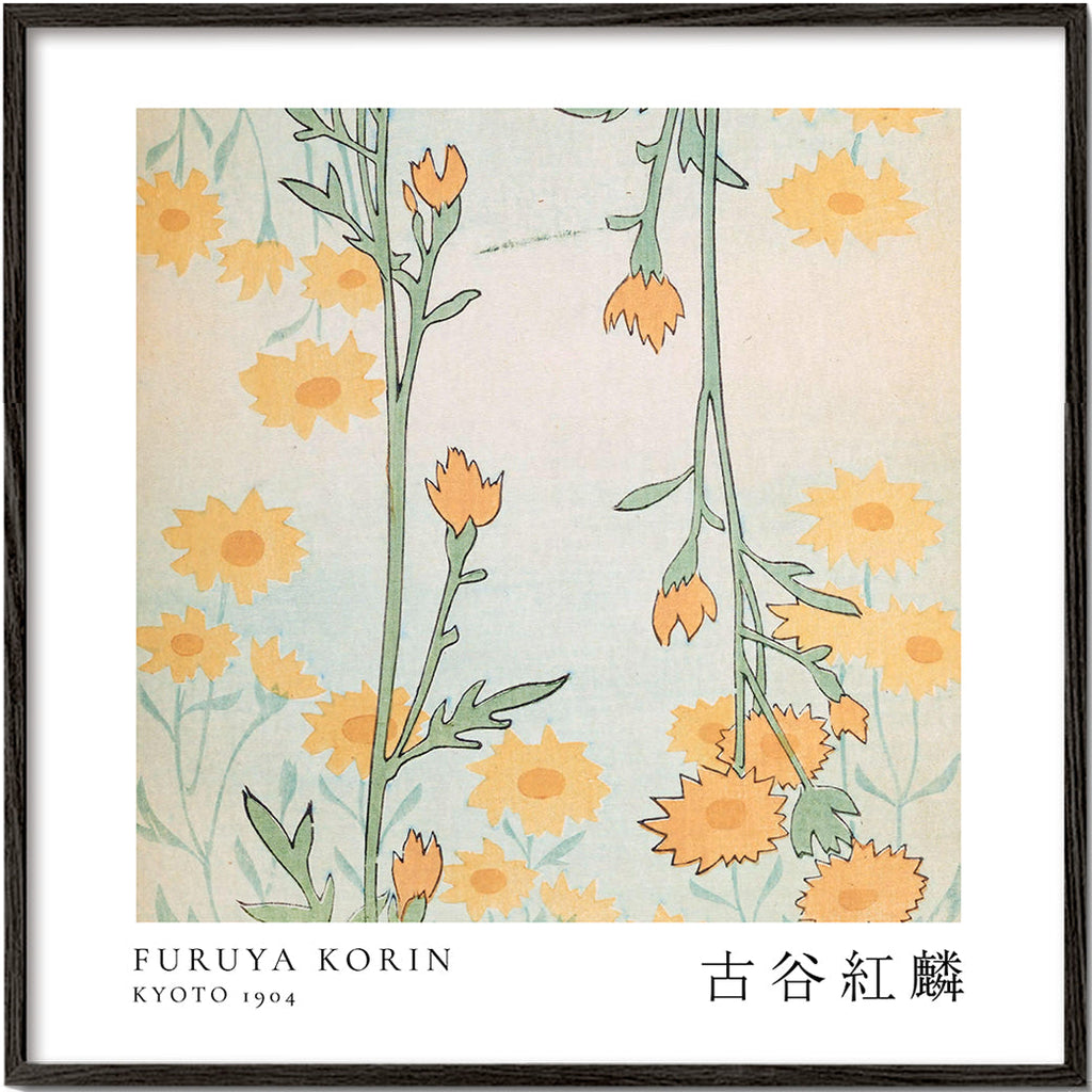 Botanisk poster Korin: stiliserade japanska blommor