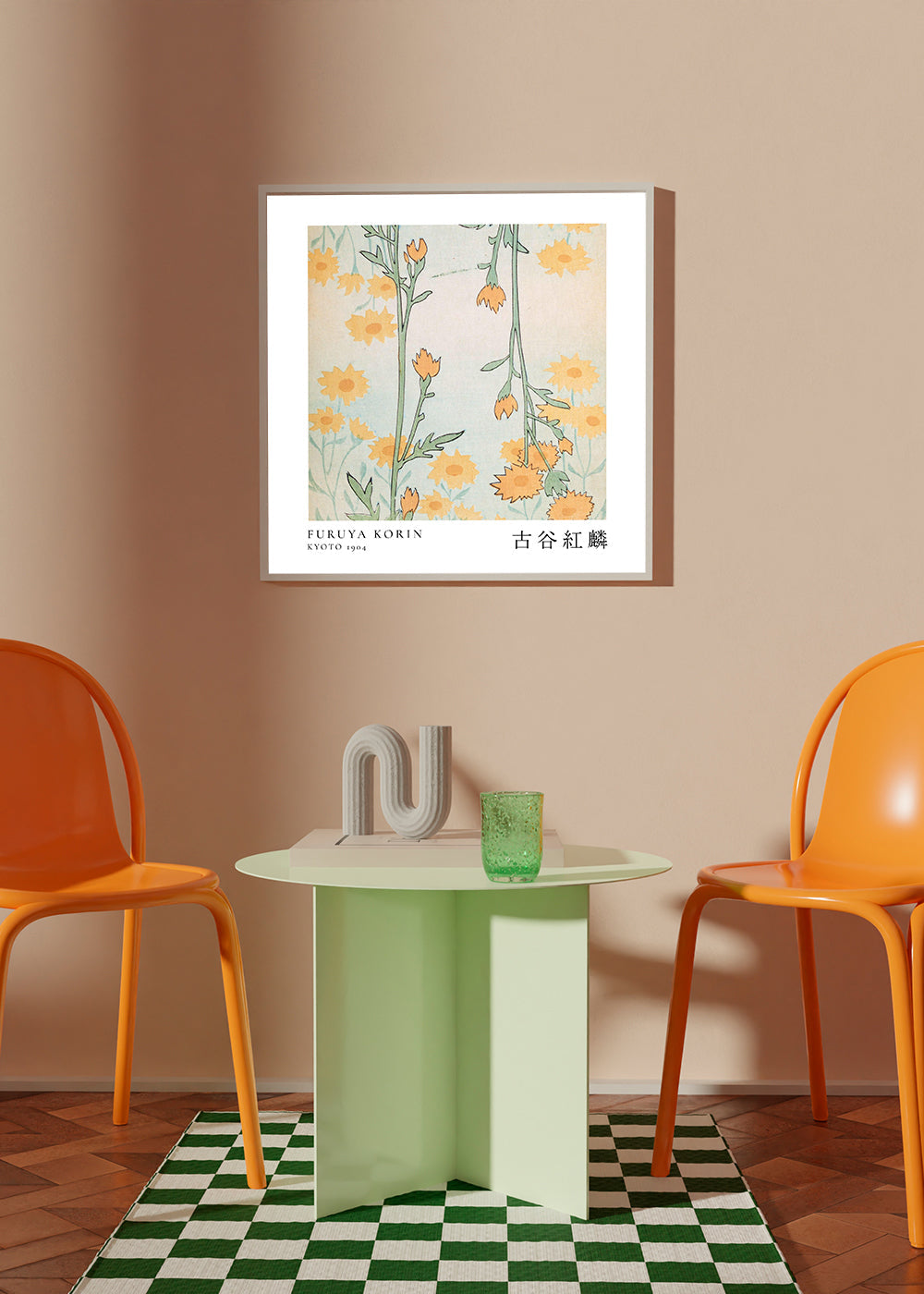 Botanisk poster Korin: stiliserade japanska blommor