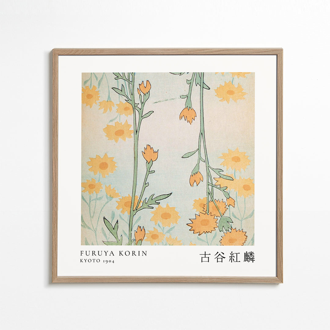 Botanisk poster Korin: stiliserade japanska blommor