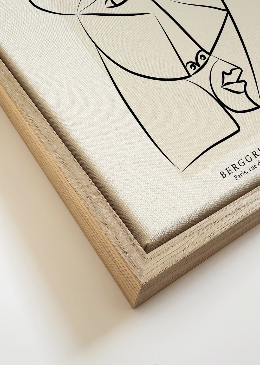 Linjärt porträttillustration i Picassostil