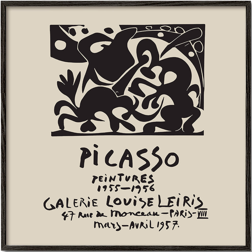 Vintage affisch Picasso svart och beige