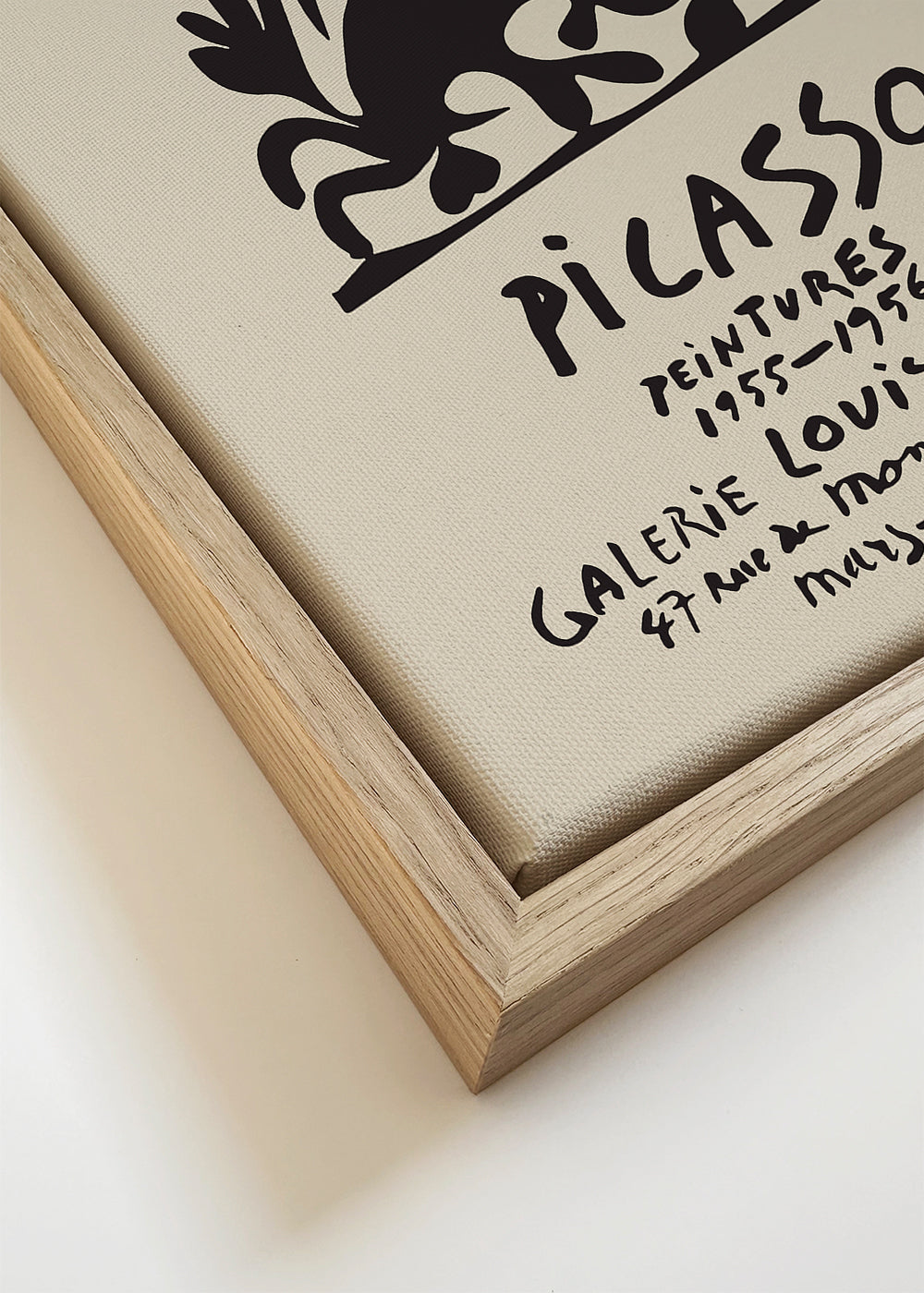 Vintage affisch Picasso svart och beige