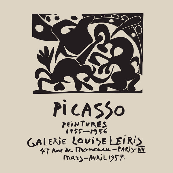 Vintage affisch Picasso svart och beige