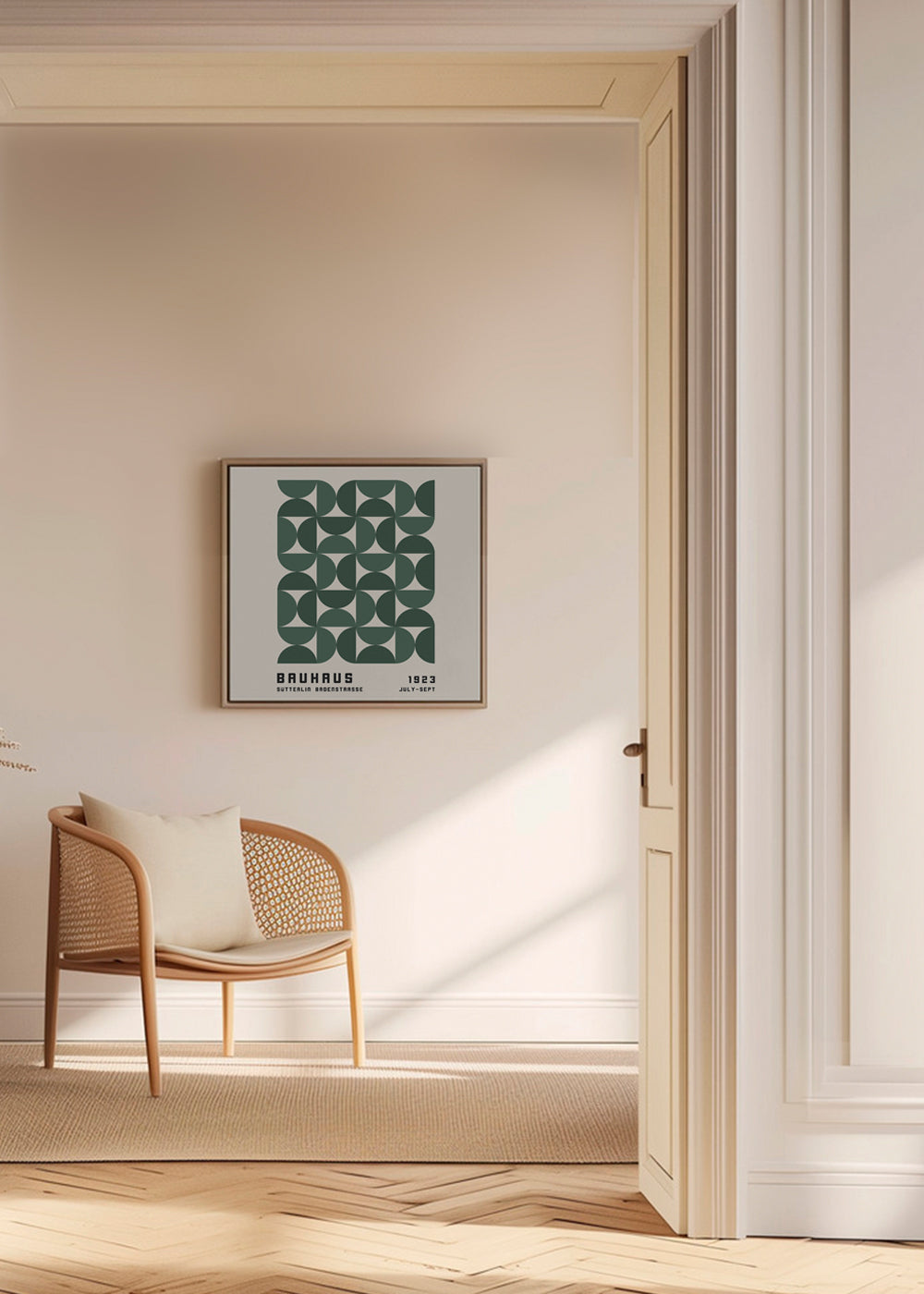 Geometrisk poster Bauhaus grön 1923