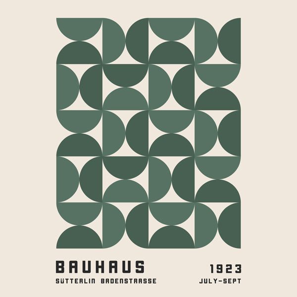 Geometrisk poster Bauhaus grön 1923