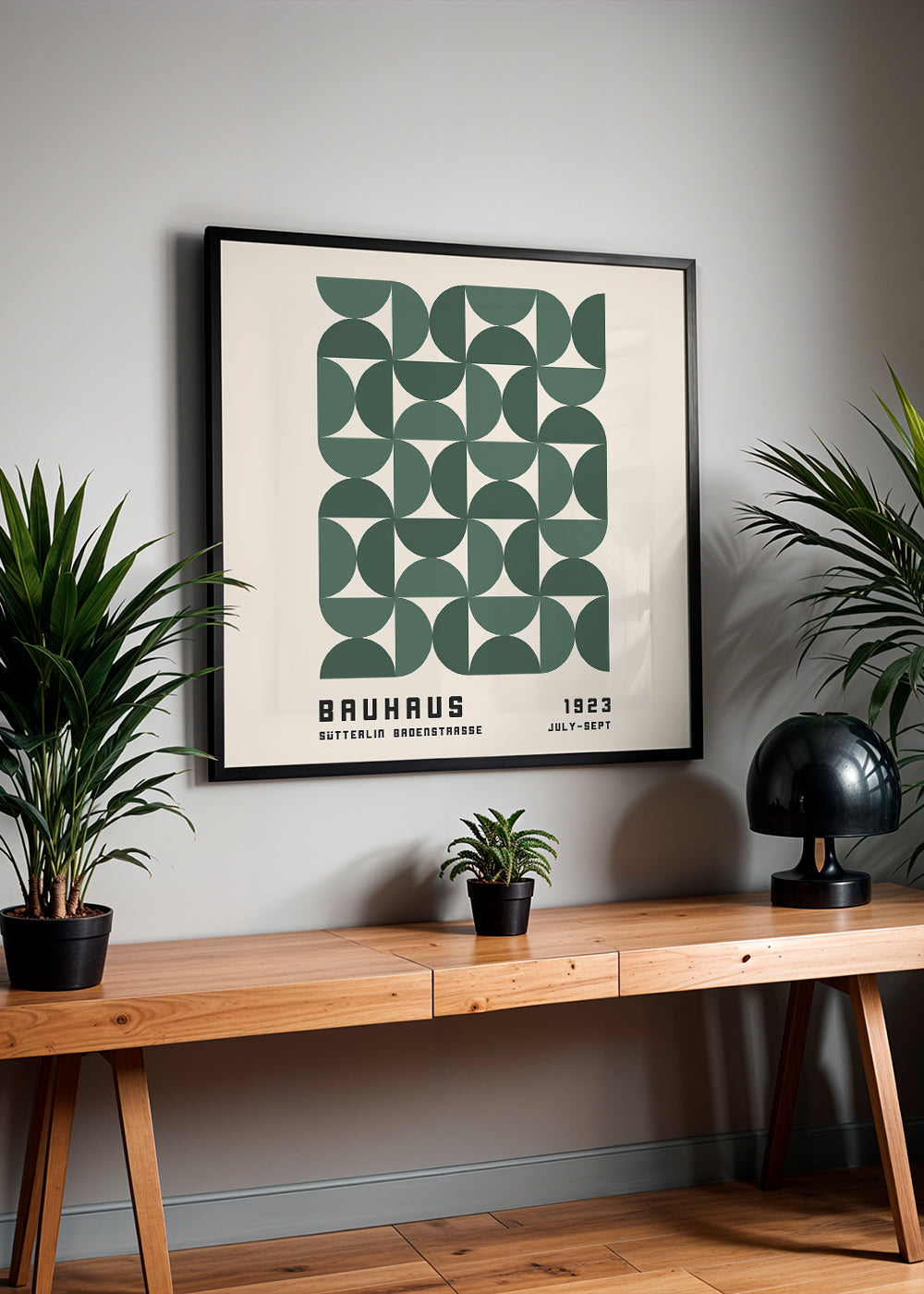Geometrisk poster Bauhaus grön 1923