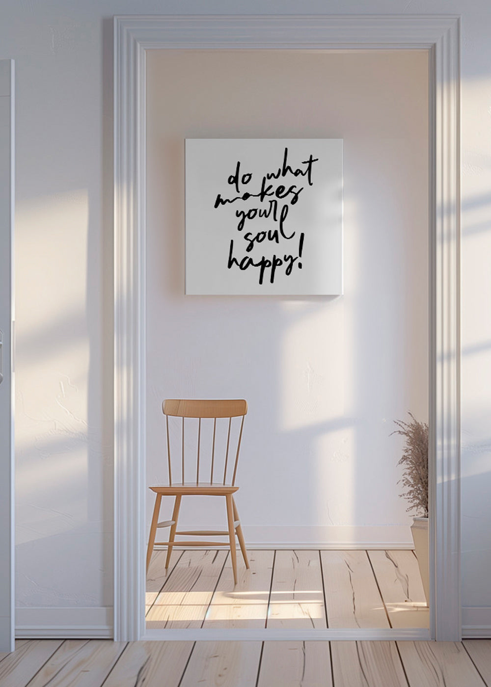 Minimalistisk affisch med handskriven citat