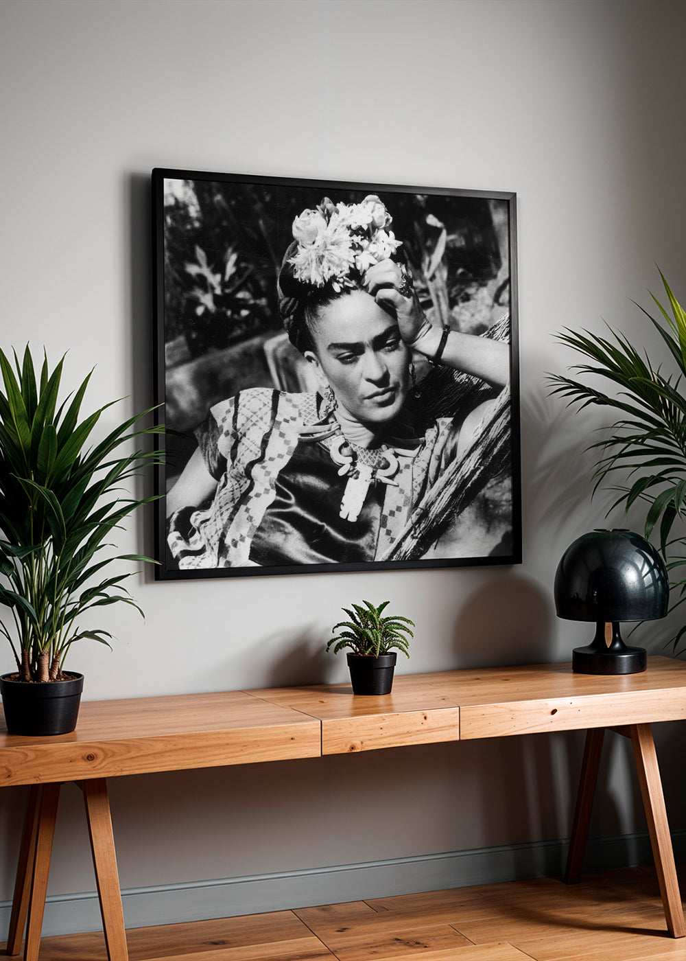 Vintage porträttfotografi med blommor