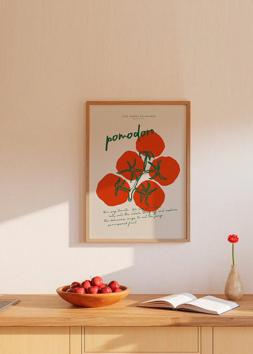 Kökskonst Pomodoro illustrerade tomater
