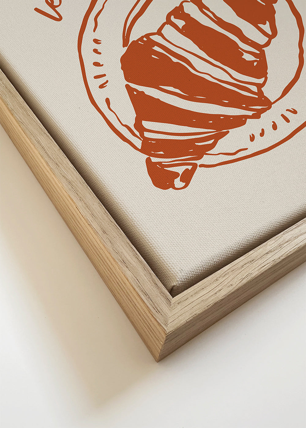 Kökskonst croissant illustration terrakotta