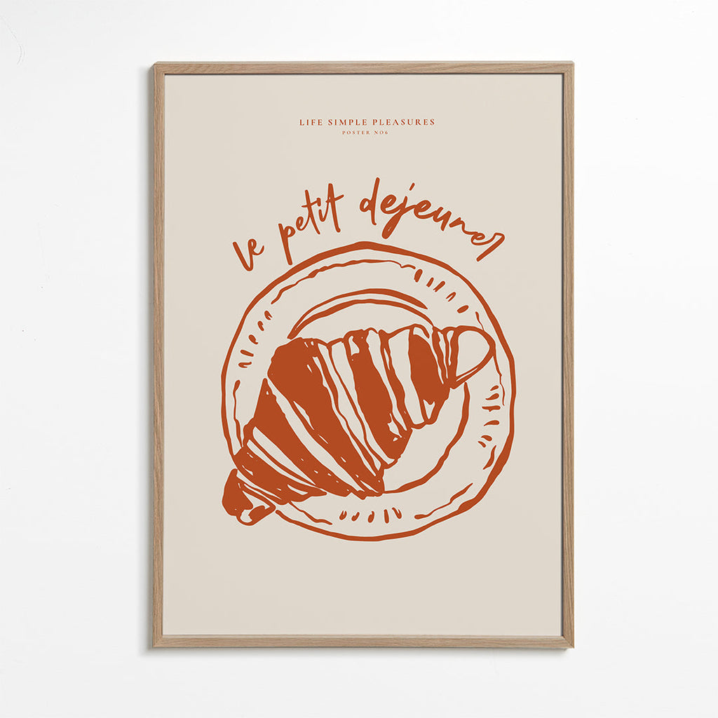 Kökskonst croissant illustration terrakotta