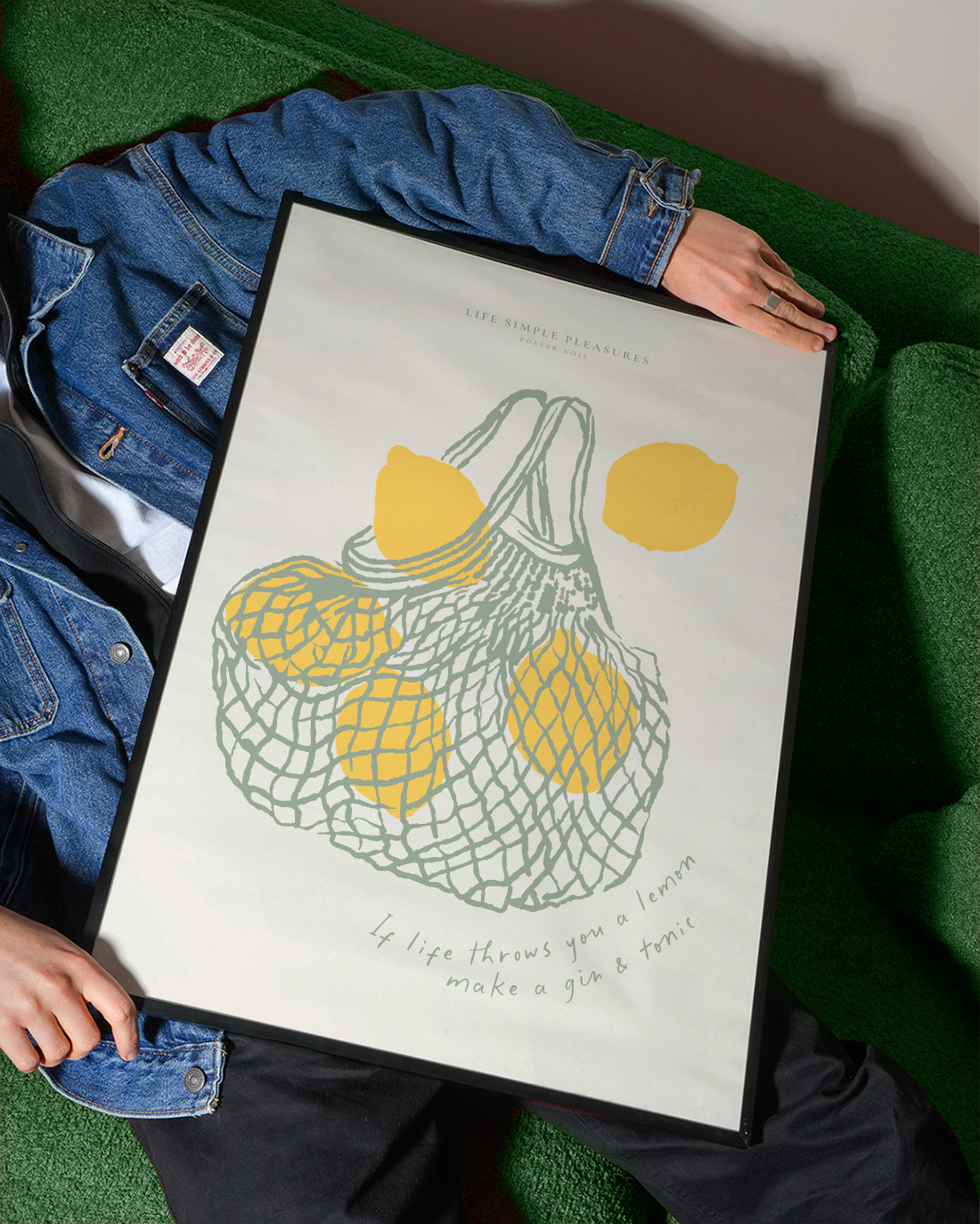 Life Simple simple pleasures - Make Gin & Tonic - Framed poster detail