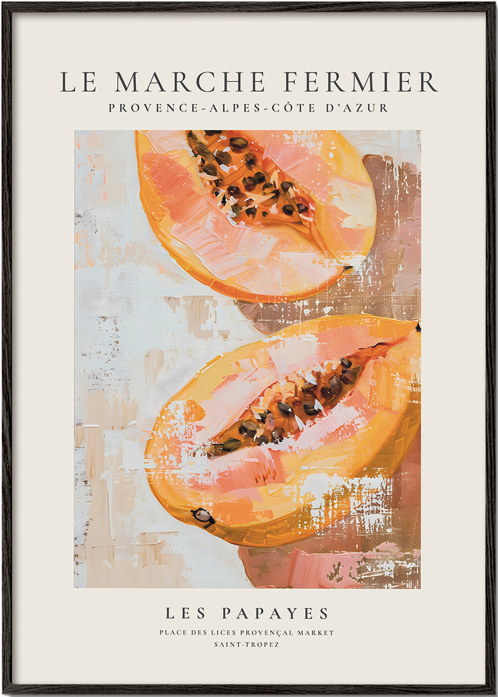 Kökskonst Papaya illustration
