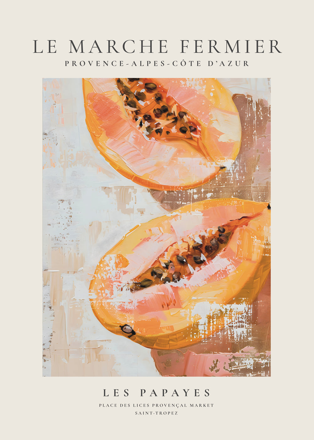 Kökskonst Papaya illustration