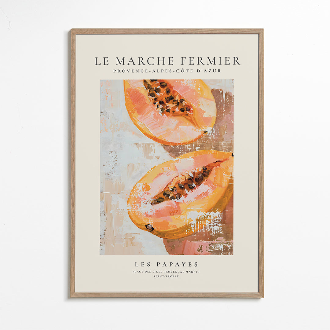 Kökskonst Papaya illustration