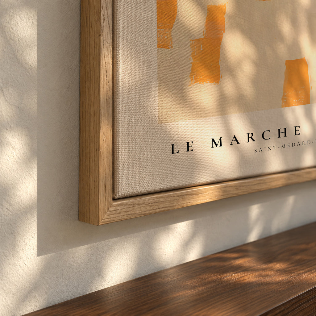 LE MARCHE GOURMAND- Fish Market - Framed canvas detail