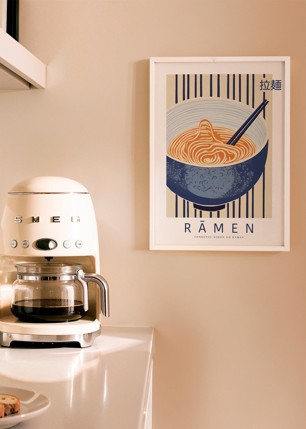 Kökskonst Ramen-illustration i blått