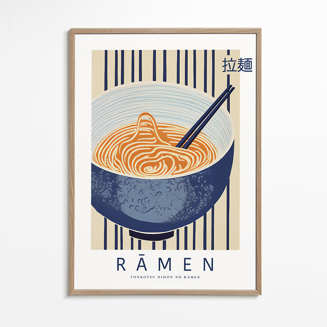 Kökskonst Ramen-illustration i blått