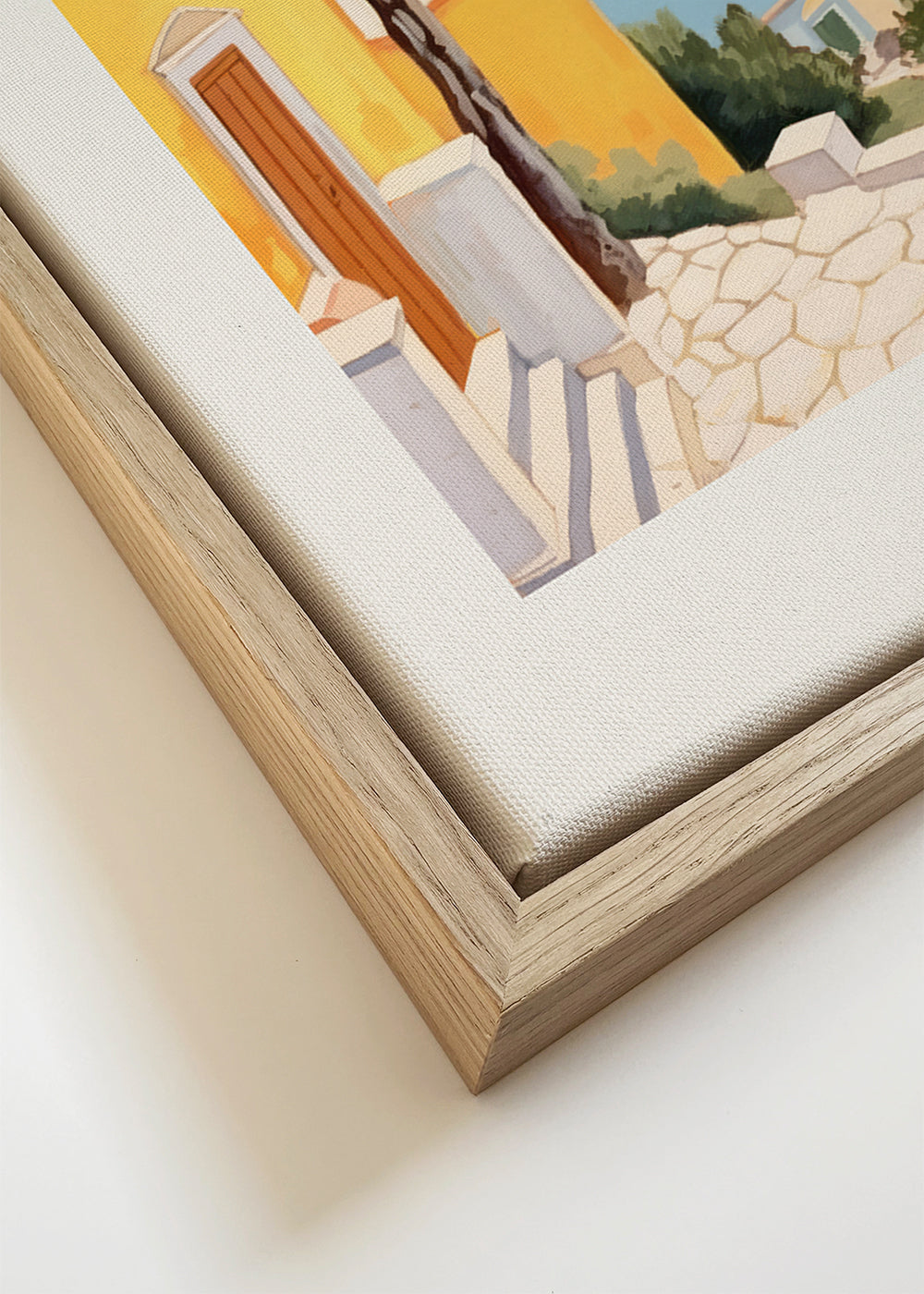 Reseaffisch: Capri-illustration i varma toner