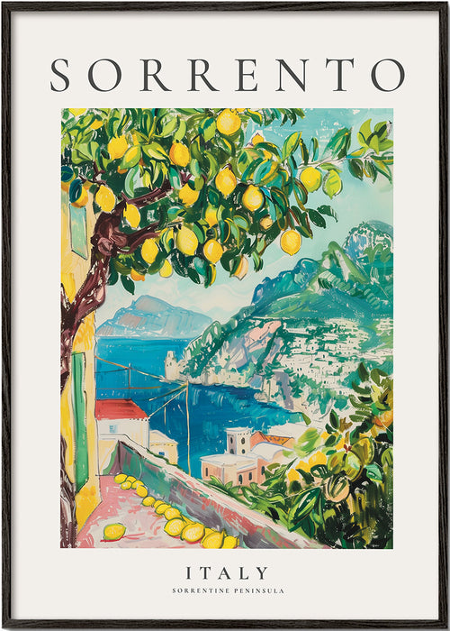 Reseaffisch: Sorrento med citronträd