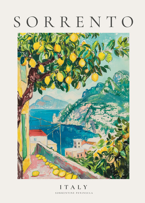 Reseaffisch: Sorrento med citronträd