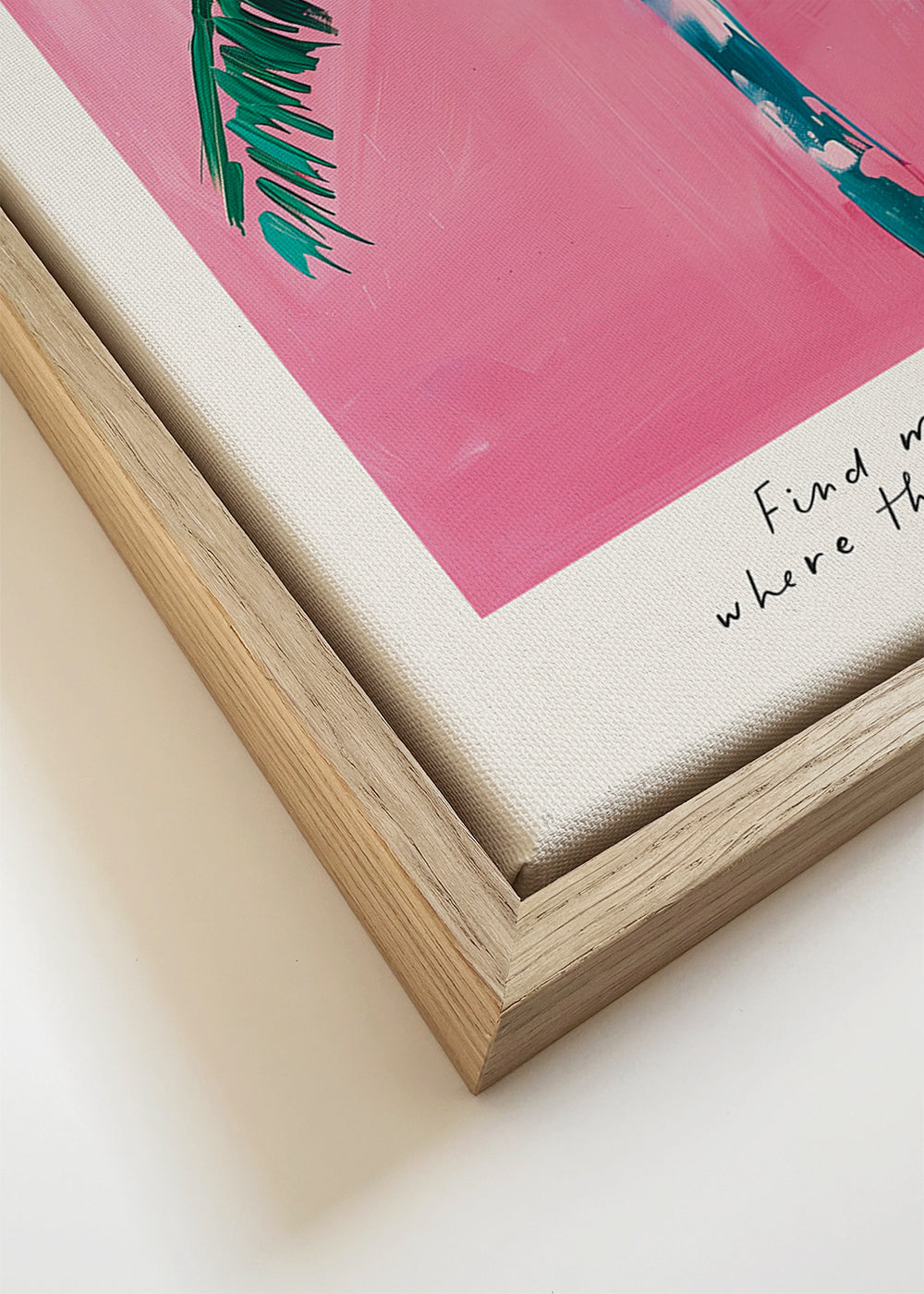 Illustration Miami palmer i rosa