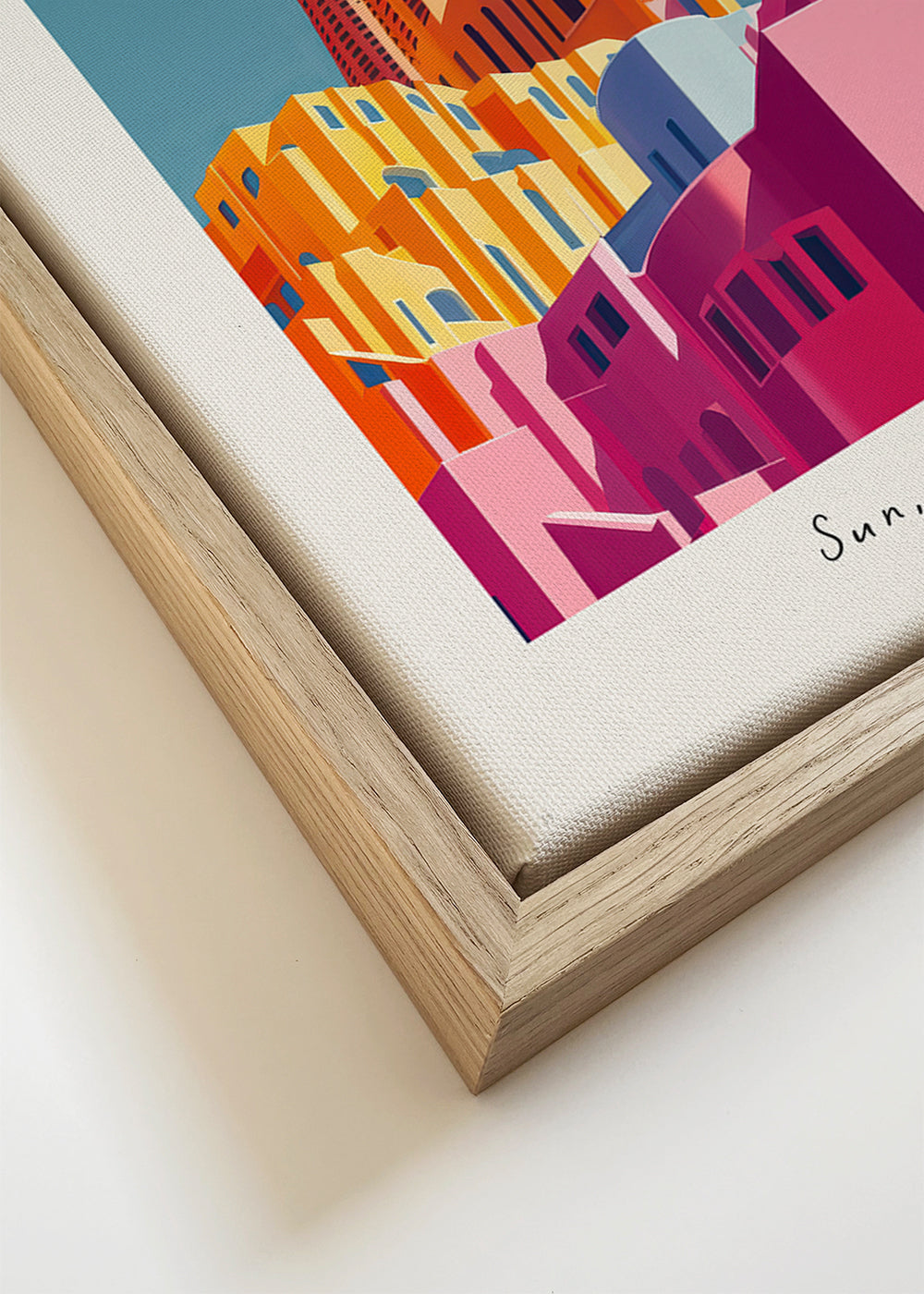 Reseposter: Sagrada Familia i varma färger