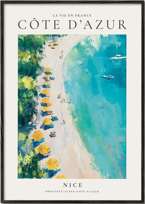 Reseaffisch: Côte d'Azur strand målning