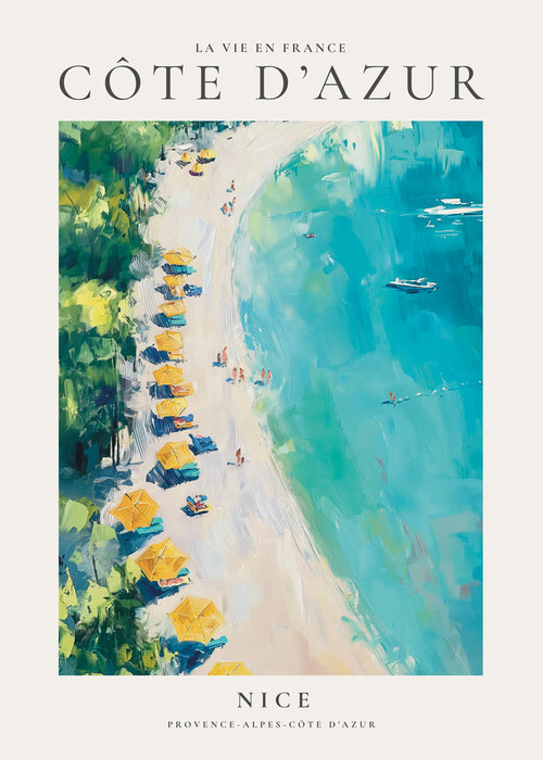 Reseaffisch: Côte d'Azur strand målning
