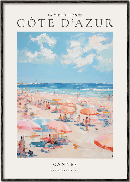 Reseaffisch Côte d'Azur: Cannes strandillustration