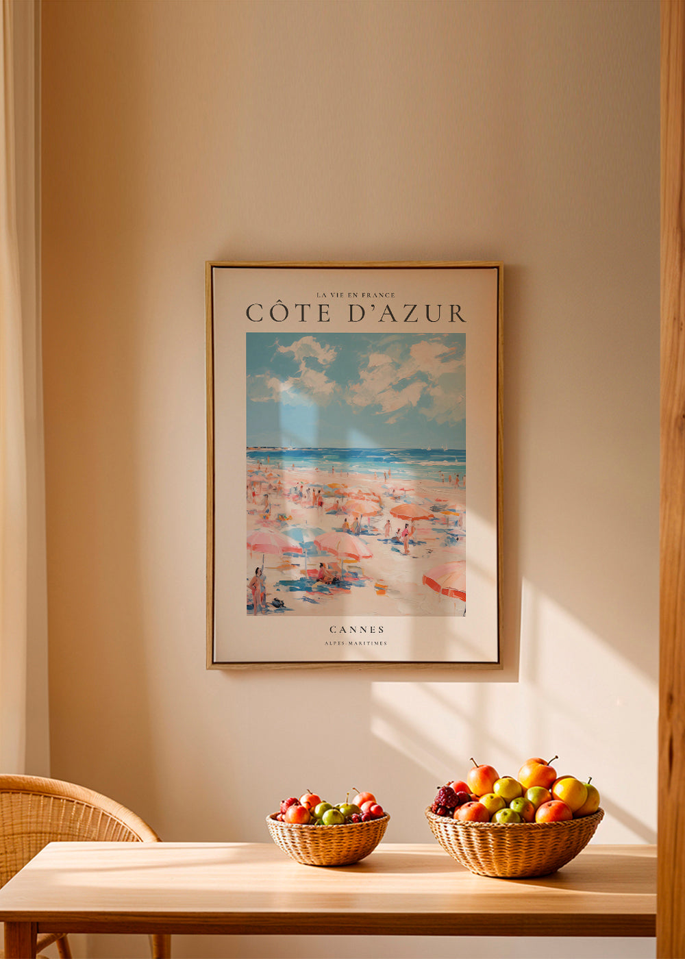 Reseaffisch Côte d'Azur: Cannes strandillustration