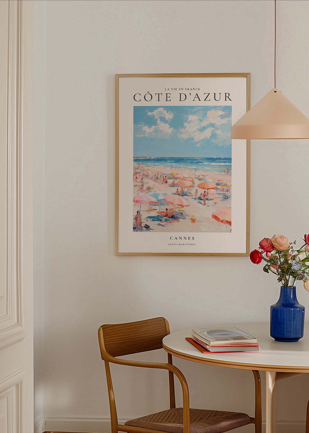 Reseaffisch Côte d'Azur: Cannes strandillustration